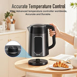 Load image into Gallery viewer, Mecity Electric Kettle Touch Screen Temperature Control Water Boiler, No Plastic Contact with Water. 6 Preset Temperature Programs, 2 Hours Keep Warm, 1.7 Liter Dark Grey