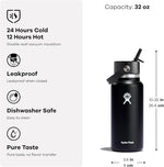 Load image into Gallery viewer, Hydro Flask Water Bottle - Insulated Stainless Steel - Wide Straw Lid, Non Spill, Leakproof in 40 Oz Ivory