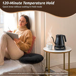 Load image into Gallery viewer, Electric Gooseneck Kettle, 1200W, 6 Temperature Settings, Stainless Steel Inner Lid &amp; Bottom, 1L Quick Heating Pour Over Kettle for Coffee &amp; Tea, Matte Black