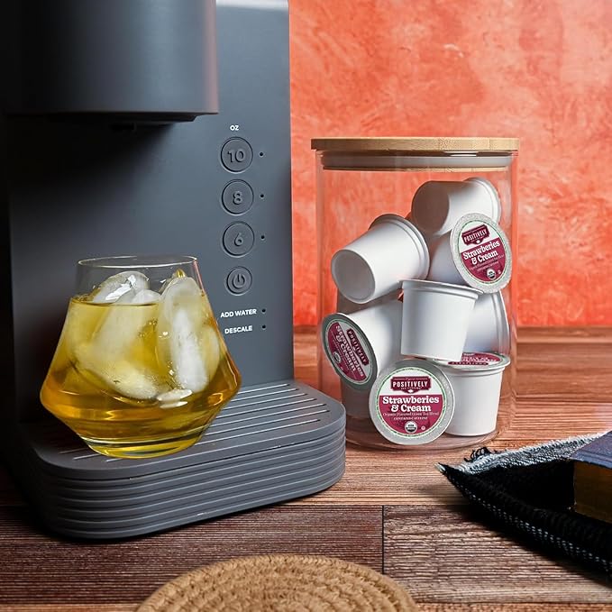 Organic Positively Tea Company, Strawberries and Cream Green Tea, K-Cup Compatible, 24 Pods