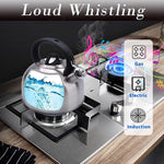 Load image into Gallery viewer, GGC 3L Tea Kettle for Stove Top, Loud Whistling Tea Kettles Water Boiler, Stainless Steel Kettle with Anti-Heat Handle and Simple Touch Button to Control Kettle Outlet