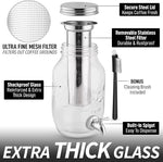Load image into Gallery viewer, Zulay Kitchen 1.5 Liter Cold Brew Coffee Maker with EXTRA-THICK Glass Carafe &amp; Stainless Steel Mesh Filter - Premium Iced Coffee Maker, Cold Brew Pitcher &amp; Tea Infuser
