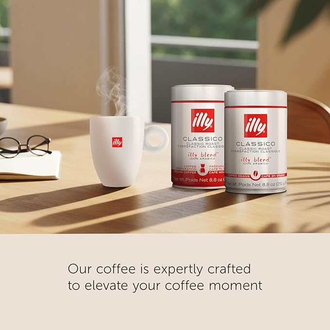 illy Whole Bean Coffee, Arabica Selections, India, Single Origin, 100% Arabica, All-Natural, No Preservatives, 250g (Pack of 1)