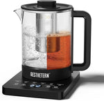 Load image into Gallery viewer, Electric Tea Kettle with Infuser Temperature Control and Automatic Shut Off 24 H Keep Warm for Coffee Water Heater and Tea Pot Glass Black 1.5L