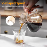 Load image into Gallery viewer, Bincoo Pour Over Coffee Maker Set,650ML Borosilicate Glass Carafe with Coffee Driper&amp;50pcs Paper Filter,Glass Coffee Maker for Home Café Restaurant(Champagne)