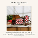 Load image into Gallery viewer, MACKENZIE-CHILDS Electric Kettle, Stainless-Steel Tea Kettle, Red-and-White Cherry Check