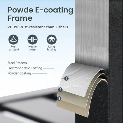 PHI VILLA Set of 6 Stackable Wrought Iron Patio Dining Chairs, Portable Black Outdoor Bistro Deck Metal Chairs, Support 300 lbs, Ideal for Garden, Backyard, Lawn