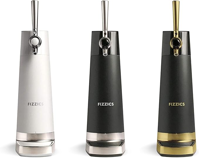 FIZZICS - DraftPour Beer Dispenser - Converts Any Can or Bottle Into a Nitro-Style Draft, Gift for Men and Beer Enthusiast, Beer Tap Draft Machine - Carbon