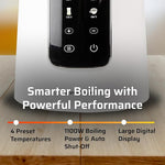 Load image into Gallery viewer, Epsilon LCD Electric Kettle 1100W - 1.7L Hot Water Tea Kettle with Digital Display, Temperature Control, Fast Boil, BPA-Free Electric Teapot with Auto Shut-Off &amp; Boil Dry Protection