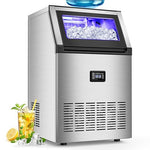 Load image into Gallery viewer, 160LBS/24H High Output - Commercial Ice Maker Machine - 55 Clear Ice Cubes/Round (11-20 Mins), 35LBS Storage, Stainless Steel Undercounter/Freestanding for Home/Bar/Outdoor