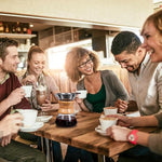 Load image into Gallery viewer, Pour Over Coffee Maker with Reusable Stainless Steel Drip Filter, Lead-Free Borosilicate Glass Coffee Carafe with Modern Wooden Collar for 1-6Cup, Circular Clear (800ml/27oz)