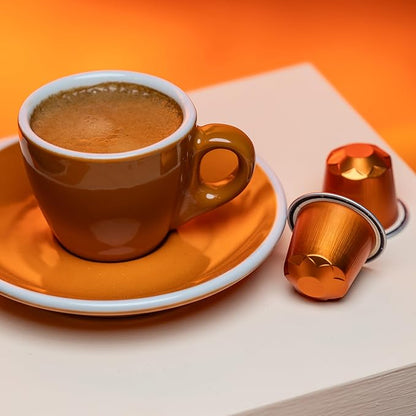 Cru Kafe Bright Roast USDA Organic Espresso Coffee Capsules (10 Pods) Fairtrade Coffee Pods Compatible with Nespresso Original Line and Pixie Machines