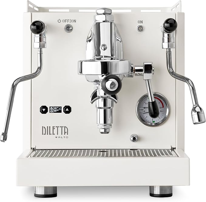 Diletta Alto Espresso Machine | Dual Boiler | PID | Shot Timer | Adjustable OPV | (White)
