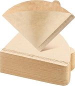 Load image into Gallery viewer, 100 Count Pour Over Coffee Filters Paper, Size 02 Natural Brown Coffee Filters Cone, V02 Unbleached Disposable Paper Filters Compatible with Pour Over and Drip Coffee Maker(2-4 Cups)