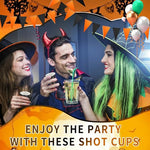 Load image into Gallery viewer, 100 Pack 2 oz Plastic Shot Cups Disposable, Mini Disposable Shot Glasses Jello Shot Cups, 2 oz Party Cups for Wedding, Party Favor, Beer Taste Serving, Snacks, Tastings (Black)