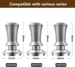 Load image into Gallery viewer, K COOL Espresso Hand Tamper, Premium Barista Coffee Tamper with Calibrated Spring, 100% Flat Stainless Steel Base Tamper for Breville Series 54mm Portafilter Basket (53mm, Silver)