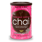 Load image into Gallery viewer, Flamingo Vanilla Decaffeinated Reduced Calorie Chai Tea Latte Mix, 11.9 Oz, Decaf Black Tea, Organic Spices, Sugar Free, Dairy Free, Serve Hot or Cold, Just Add Water or Milk, 18 Servings