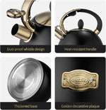 Load image into Gallery viewer, Stovetop Tea Kettle - 2.64 Quart Whistling Tea Pot for Stove Top, Stainless Steel Tea Kettle for All Stovetops Including Induction, Gas, Electric | Ergonomic Pouring Design
