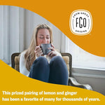 Load image into Gallery viewer, FGO Organic Lemon Ginger Tea, 100 Count, Eco-Conscious Tea Bags, Resealable Bag, Caffeine Free, Packaging May Vary (Pack of 1)