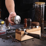 Load image into Gallery viewer, 53mm Coffee Distributor, Espresso Distribution Tool, Adjustable Depth Espresso Tamper Leveler with Walnut Wood Handle Fits for 54mm Breville Barista Portafilter
