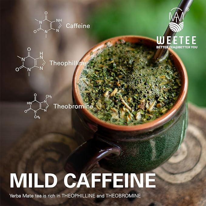 WT WEETEE Yerba Mate Tea Bag, Unsmoked Yerba Mate 50 Teabags From Argentina, Rich In Antioxidants, Plant Nutrients, Perfect Coffee Replacement