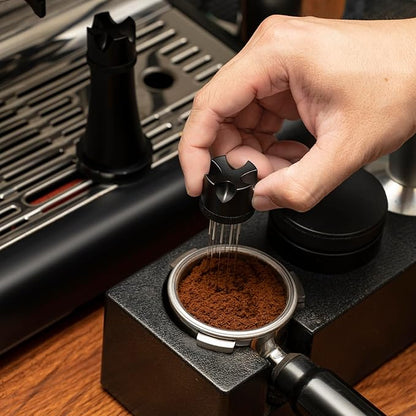 WDT Tool Espresso Distribution Tool, Espresso Stirrer Tools Coffee Distributor, Espresso Machine Accessories, 10×0.4mm Needles with Extra 10 Replaceable Needles for Barista (Matte Black)