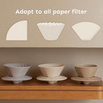 Load image into Gallery viewer, Palatti Universal Pour Over Coffee Drippers (Set of 3), Porcelain Ceramic Pour Over Coffee Maker Set, Adapt to All Paper Filters, Interchangeable Design Brings 11 Brewing Profiles, 1-4 cups