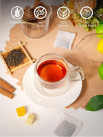 Load image into Gallery viewer, TeeLux Decaf Hot Cinnamon Black Tea, Decaffeinated Black Tea with Cinnamon, Clove, Spicy &amp; Sweet Flavor, 100 Count