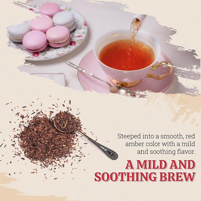 52USA Organic Rooibos Tea, 1 LB, Red Rooibos Loose Leaf Tea, Naturally Caffeine-Free, Pure South African Red Bush Herbal Tea, Non-GMO, USDA Organic