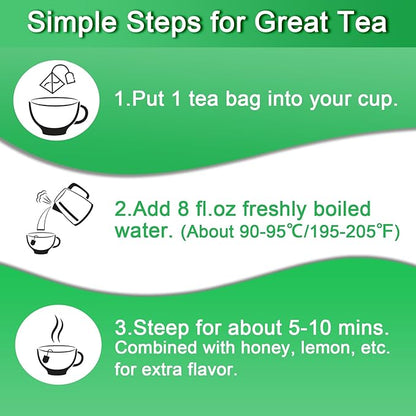 FullChea - Spearmint Tea Bags, 40 Teabags, 1.5g/bag - Premium Spearmint Leaves - Non-GMO - Caffeine-free - High in Antioxidant & Support Digestion