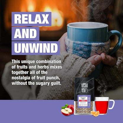 Tiesta Tea - Palm Beach Punch, Loose Leaf, Fruit Punch Herbal Tea, Caffeine-Free Tropical Blend with Apple and Orange, Brews Hot or Iced, 16oz Resealable Bulk Pouch, Up to 200 Cups