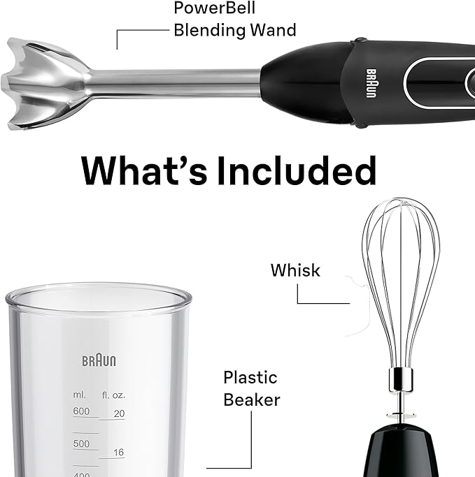 Braun MQ5025 Hand Blender Multiquick Vario, MQ5025, Black