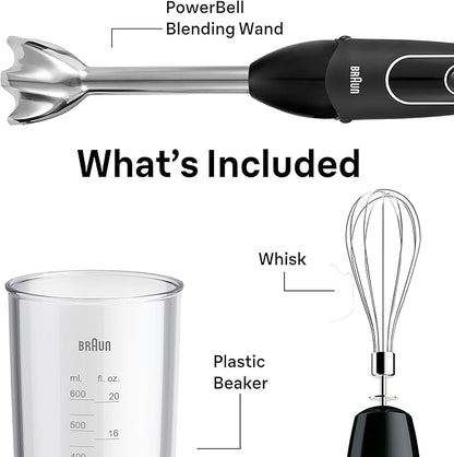 Braun MQ5025 Hand Blender Multiquick Vario, MQ5025, Black