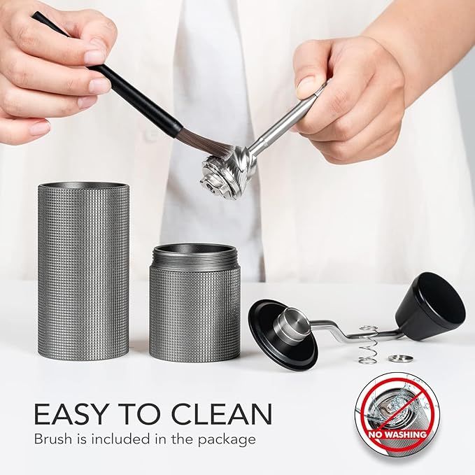 TIMEMORE Chestnut C2 Manual Coffee Grinder Capacity 25g with CNC Stainless Steel Tapered Burr - Internal Adjustable Setting, Double Bearing Positioning, French Press Coffee for Hand Grinder Gift