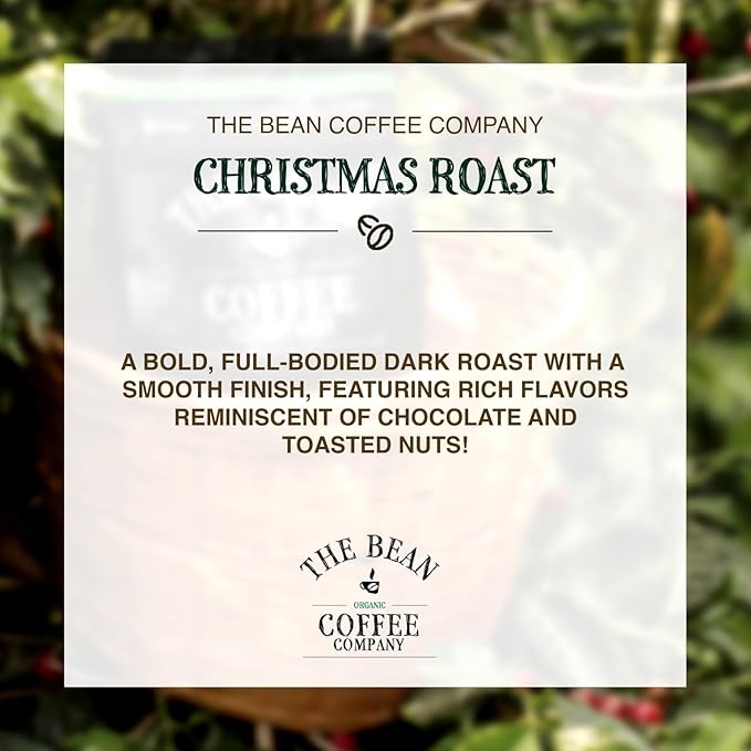 The Bean Organic Coffee Company Christmas Roast, Dark Roast, Whole Bean Coffee, 5-Pound Bag