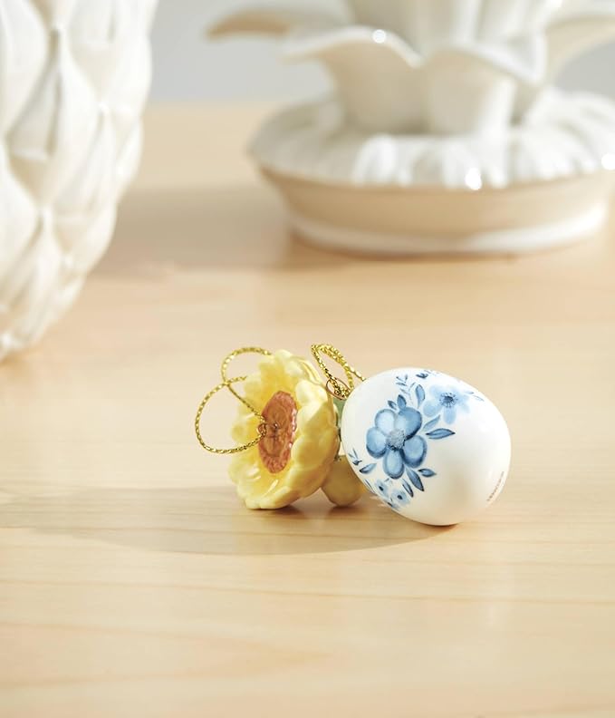 Lenox 893393 Floral Easter 10-Piece Ornament Set, Spring Home Decor