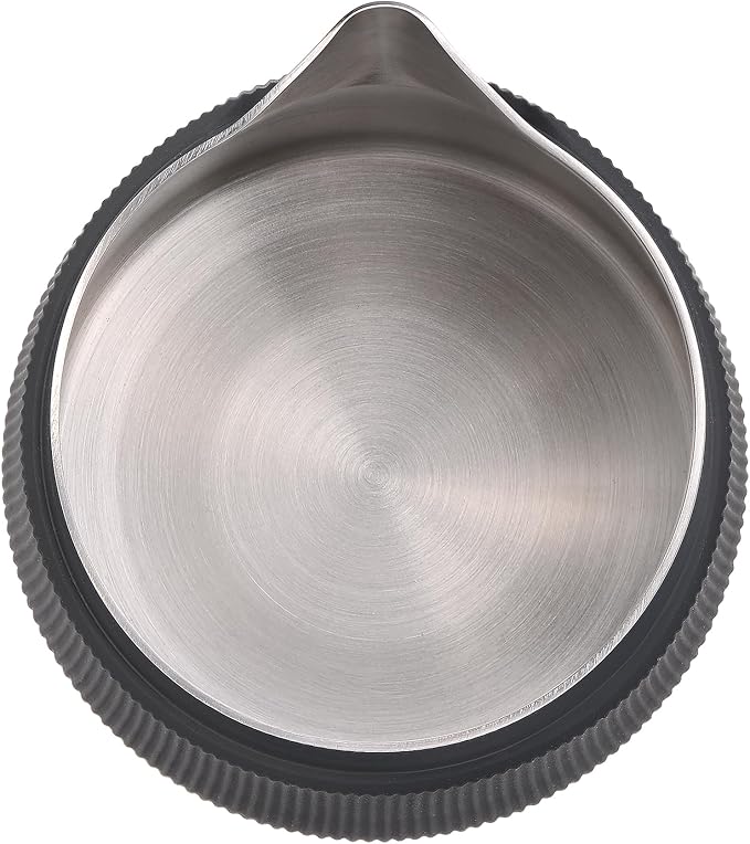 Normcore Handleless Milk Frothing Jug, Milk Pitcher 15.2 oz, Milk Frother Steamer Cup Stainless Steel Espresso Cup, Round Spout, Silver, 450 ml