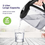 Load image into Gallery viewer, TOPWIT Electric Kettle Glass Hot Water Kettle, 2.0L Water Warmer, BPA-Free Stainless Steel Lid &amp; Bottom, Tea Kettle with Fast Heating, Auto Shut-Off &amp; Boil Dry Protection