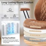 Load image into Gallery viewer, YFO Home Office Desk Chair Office Rubber Casters Ergonomic Computer Chair with Lumbar Support Adjustable Height Rolling Swivel Executive Task Armrests Chair， Brown Leather