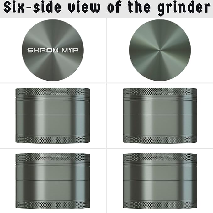 Grinder, Large 3.0” Kitchen Tools Aluminum Metallic Gray