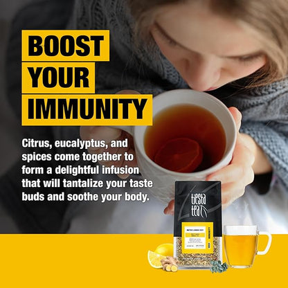 Tiesta Tea - Meyer Lemon Zest, Loose Leaf, Zesty Lemon Herbal Tea, Premium Caffeine Free Blend, Make Hot or Iced & Brews Up to 200 Cups, 16 oz Resealable Bulk Pouch