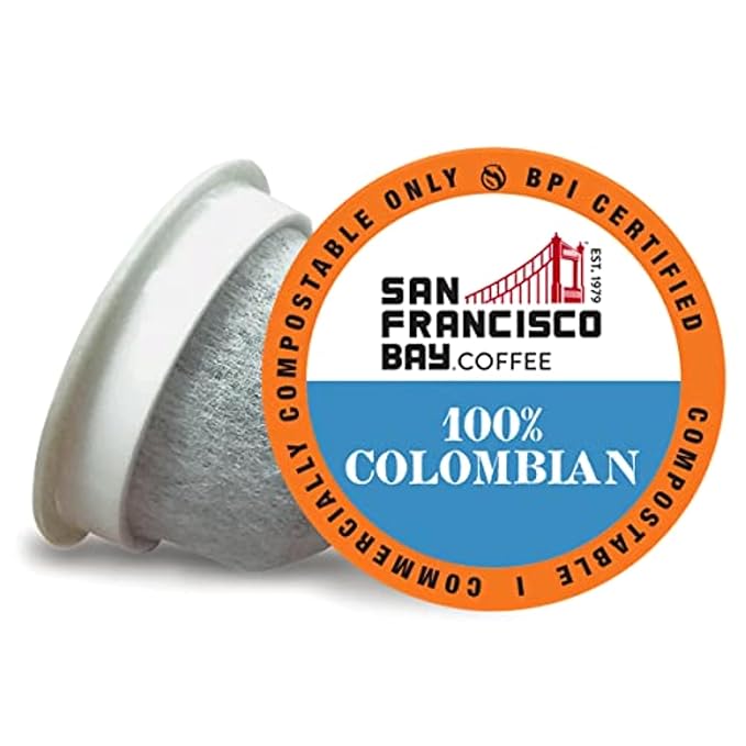 San Francisco Bay Compostable Coffee Pods - 100% Colombian (120 Ct) K Cup Compatible including Keurig 2.0, Medium Roast