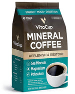 Load image into Gallery viewer, VitaCup Mineral Coffee with Trace Minerals, Hydrate, Replenish &amp; Restore w/All Natural Sea Minerals, Electrolytes, Organic Coffee, Single Origin, Medium Dark Roast, Ground Coffee 10oz