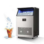 Load image into Gallery viewer, Commercial Ice Maker Machine, 130Lbs/24H with 40Lbs Large Capacity, 55Pcs Ready in 8-15Mins, Under Counter Stainless Steel Ice Machine for Home Party Bar, Self-Cleaning and Quite