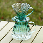 Load image into Gallery viewer, Bincoo Pour Over Coffee Maker Set with Dripper Size 02,600ml Glass Coffee Server Set,60 Angle TaperedGlass Coffee Dripper with Stand&amp;Filter Paper for Home Office Gift (Green)