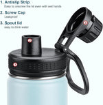 Load image into Gallery viewer, koodee Insulated Water Bottle, 18 oz Stainless Steel Double Wall Vacuum Wide Mouth Sport Bottle with Leakproof Spout Lid （Bby Blue）