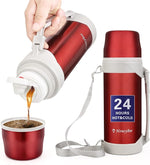 Load image into Gallery viewer, HoneyBee Coffee Thermo Keeps Liquid Hot or Cold for Up to 24 Hours Thermo 41 Ounce Thermos for Hot Drinks 18/8 Stainless Steel Bpa-Free Insulated Flask,termos para cafe…