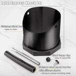 Load image into Gallery viewer, Coffee Knock Box, Large Capacity Espresso Knock Box with Non-Slip Base, Coffee Measuring Cup, Coffee Puck Knock Box Stainless Steel for Espresso Machine Coffee Grounds (Black)