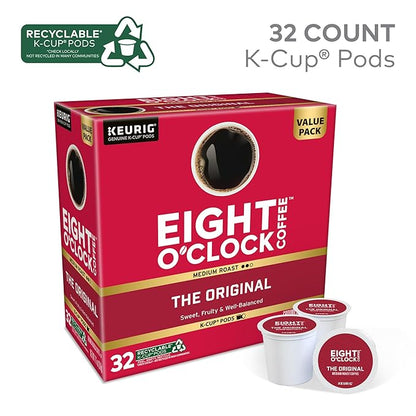 Eight O'Clock Coffee The Original, Keurig Single Serve K-Cup Pods, Medium Roast, 32 Count