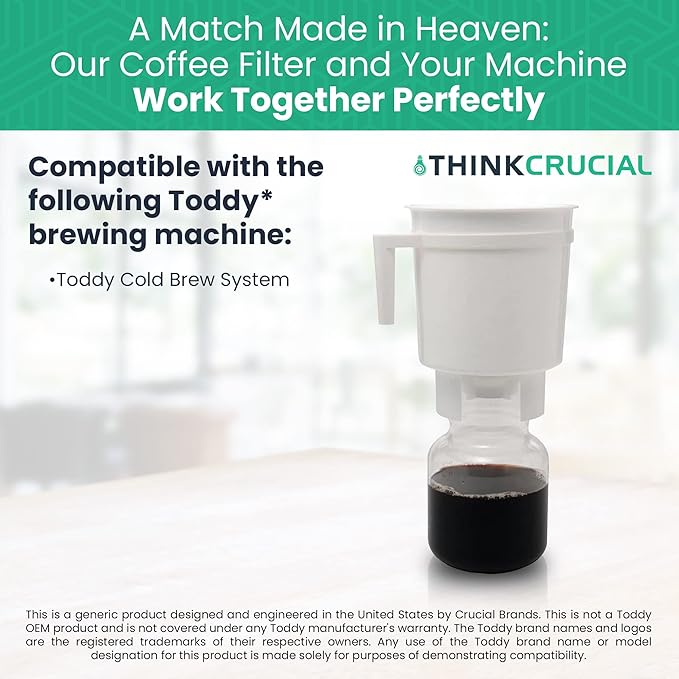 Think Crucial Replacement Strainer Bag Compatible With Toddy« Cold Brew System 5 Gallon Commercial Brewers, Washable & Reusable (1 Pack)